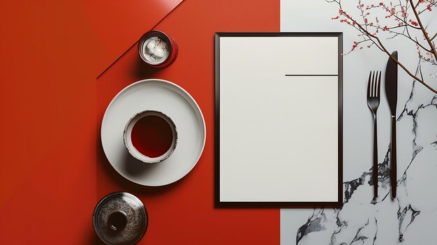 Ukážka menu a tanier